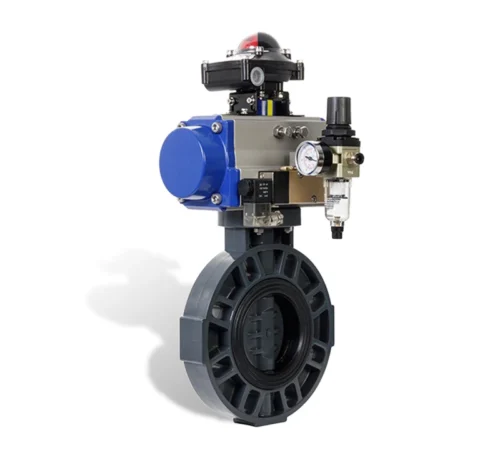 Pneumatic PVC Wafer Butterfly Valve